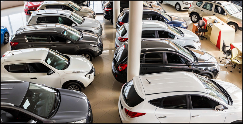 A Clean Auto Dealership Showroom